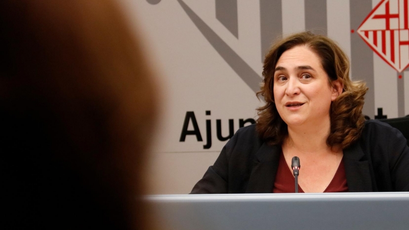 L'alcaldessa de Barcelona, Ada Colau, en una roda de premsa el març. BLANCA BLAY / ACN