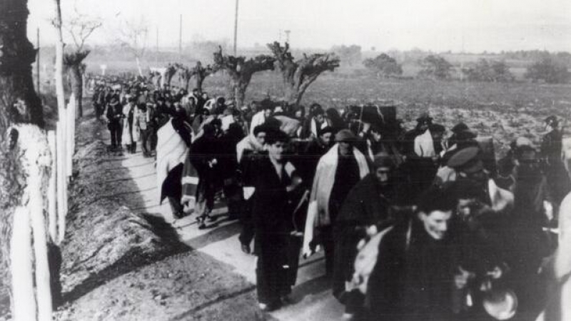 Retirada de combatientes durante la guerra civil española.- FUNDACIÓN F. LARGO CABALLERO