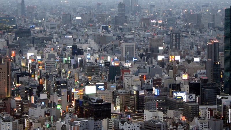 Vista del área del Gran Tokio (Japón).