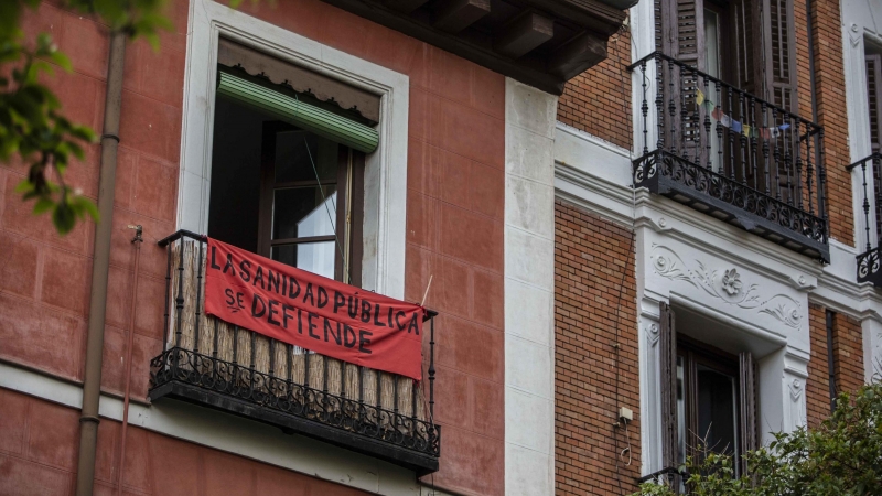 'La Sanidad Pública se defiende'. Calle Atocha, Madrid.- JAIRO VARGAS