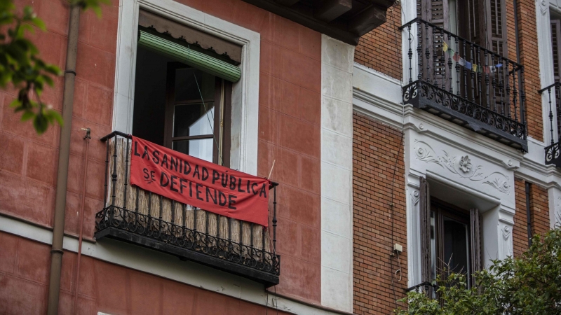 'La Sanidad Pública se defiende'. Calle Atocha, Madrid.- JAIRO VARGAS