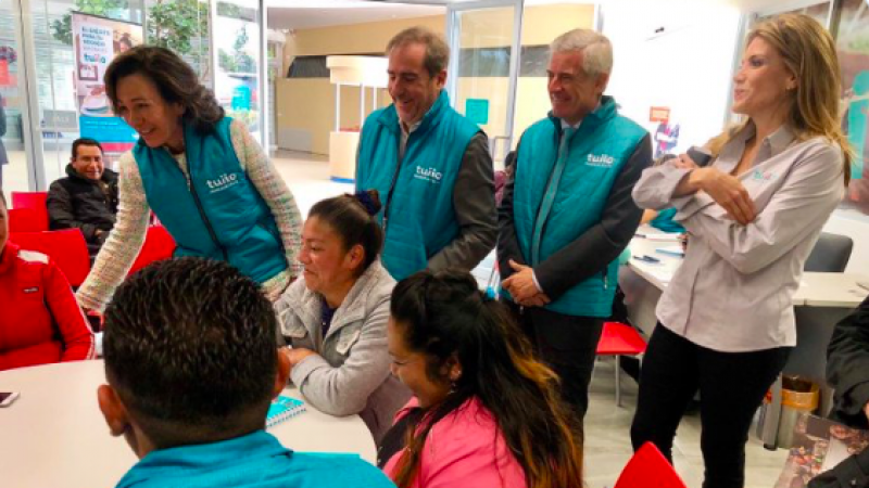 Ana Botín, durante su visita a México el pasado mes de noviembre, donde el banco cuenta con un importante programa de microcréditos para ayudar a los colectivos más vulnerables.
