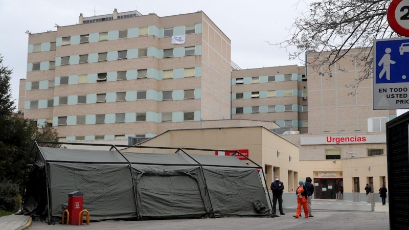 Vista de las inmediaciones del Hospital de campaña del Gregorio Marañón en Madrid. EFE/ Juanjo Martín/Archivo