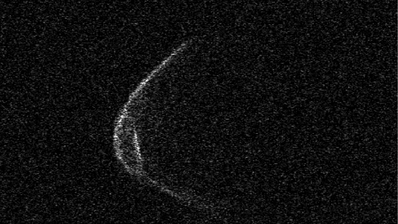 Imagen del asteroide difundida por el telescopio de Arecibo en su cuenta de Twitter