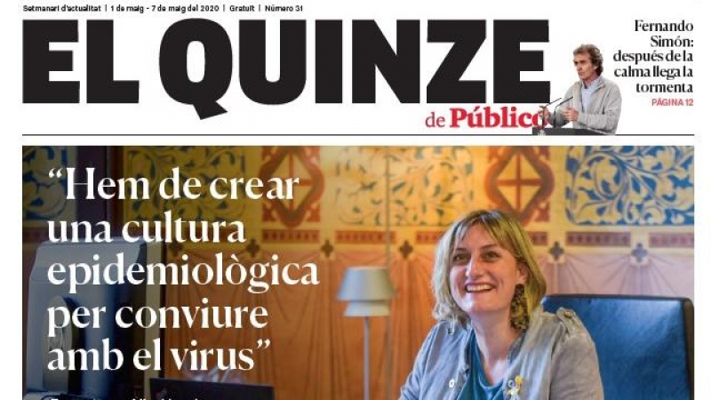 Portada del nuevo número del semanario 'El Quinze' al que se podrá acceder en su versión PDF.