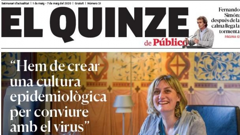 Portada del nuevo número del semanario 'El Quinze' al que se podrá acceder en su versión PDF.