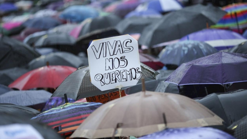 Imagen de archivo de una manifestación contra la violencia machista. EFE/David Fernández