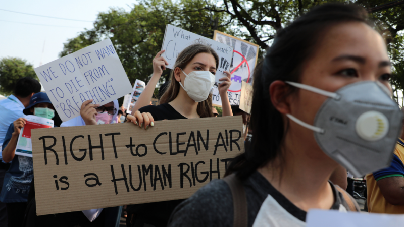 Manifestación en Bangkok para exigir medidas para la contaminación. EUROPA PRESS / ARCHIVO