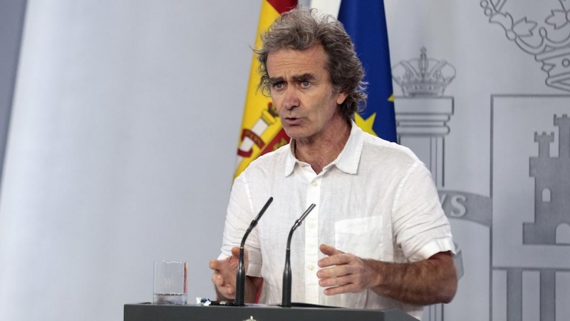 06/05/2020.- El director del Centro de Alertas y Emergencias Sanitarias del Ministerio de Sanidad, Fernando Simón, durante la rueda de prensa. EFE/Pool Moncloa/José María Cuadraro Jiménez