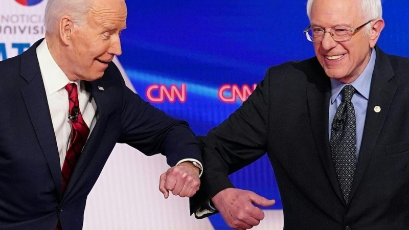 Joe Biden y Bernie Sanders