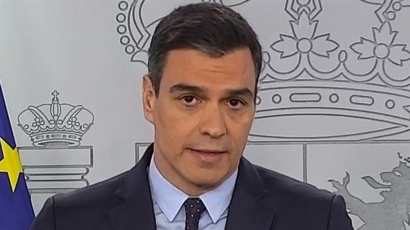 Pedro Sánchez, president del Govern espanyol, en roda de premsa. EFE