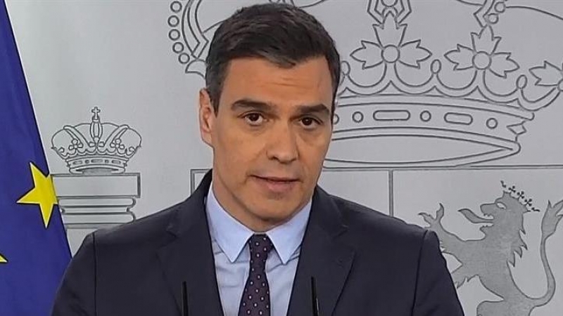 Pedro Sánchez, president del Govern espanyol, en roda de premsa. EFE
