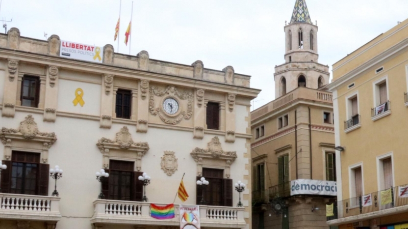 Pla general de la plaça de la Vila de Vilafranca del Penedès. GEMMA SÁNCHEZ / ACN