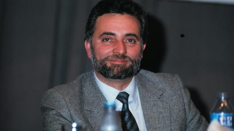 Julio Anguita, durante el XII congreso del PCE donde fue elegido secretrio general del partido, en el año 1999. E.P.