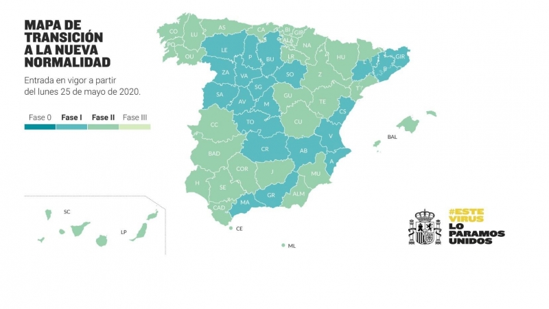 El mapa de la desescalada en España. / MINISTERIO DE SANIDAD