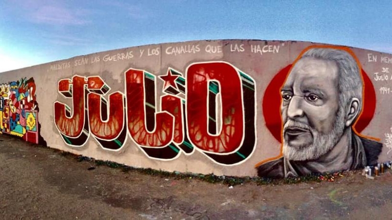 Mural Julio Anguita. / Facebook Eme Street Art