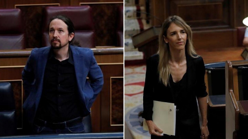 La portavoz del PP, Cayetana Álvarez de Toledo, y vicepresidente Pablo Iglesias. / EFE