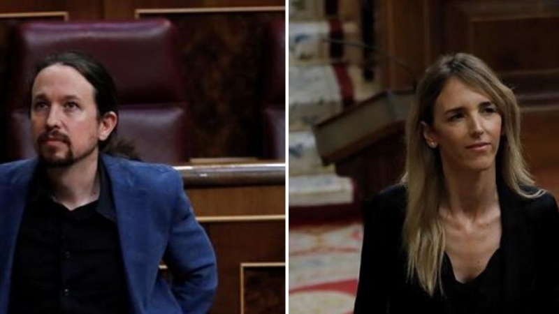La portavoz del PP, Cayetana Álvarez de Toledo, y vicepresidente Pablo Iglesias. / EFE