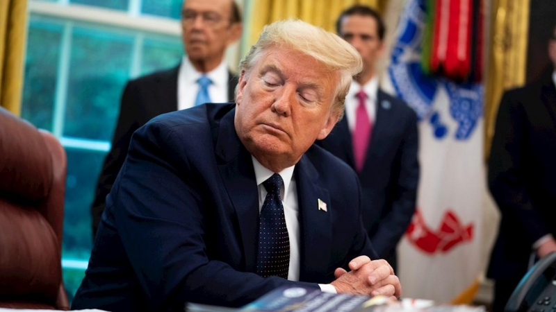 28/05/2020.- El presidente de EEUU, Donald Trump, en el Despacho Oval. / EFE -  DOUG MILLS