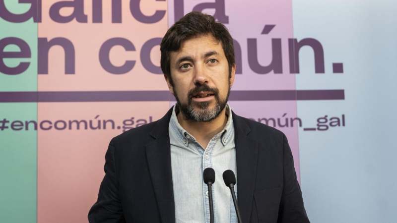 El candidato a la Xunta de Galicia por Galicia en Común, Antón Gómez Reino.