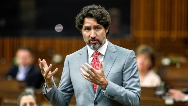 El primer ministro canadiense, Justin Trudeau, interviene en el Parlamento el pasado 20 de mayo. /REUTERS