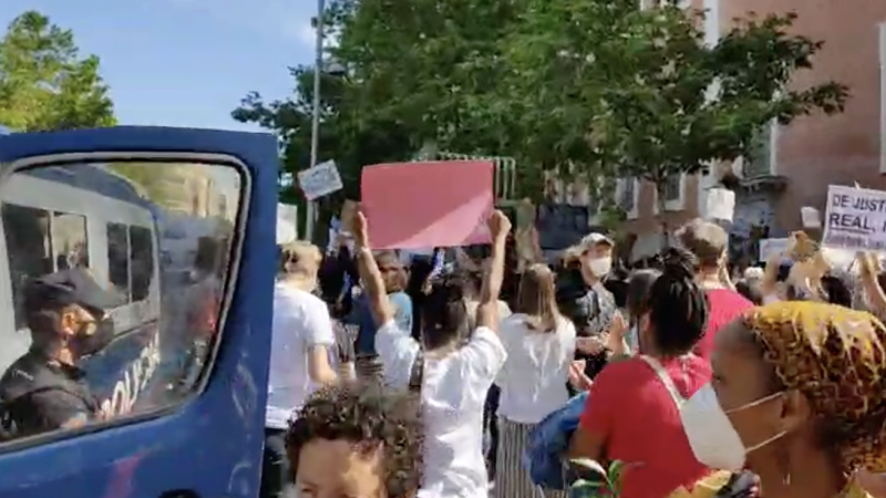 Directo | Concentración antirracista por la muerte de George Floyd ante la Embajada de EEUU en Madrid