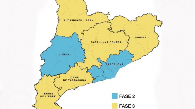 Salut proposa que només Girona i Catalunya Central avancin a la fase 3 el proper dilluns. SALUT