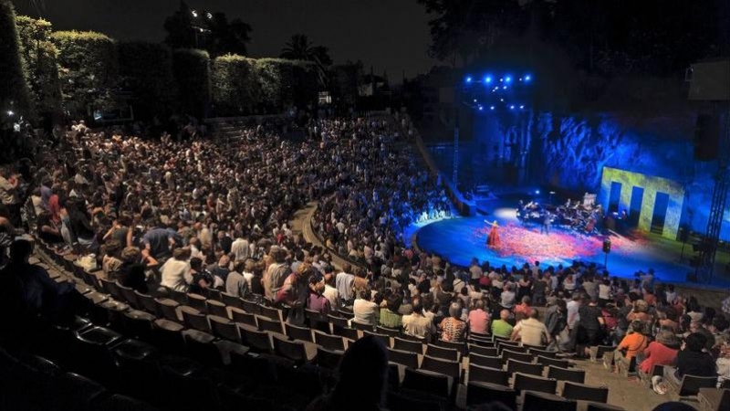 Una imatge del Teatre Grec de Barcelona, escenari principal del Festival d'estiu de la ciutat. JOSEP AZNAR