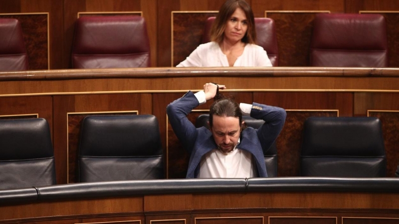 El vicepresidente segundo del Gobierno, Pablo Iglesias, en el Congreso. Europa Press