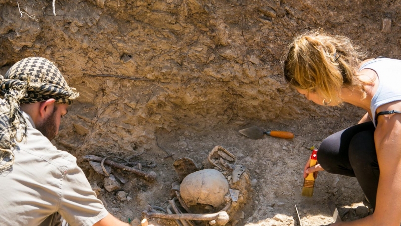 Excavació d'una fossa de la Guerra Civil al municipi de Foradada. DEPARTAMENT DE JUSTÍCIA