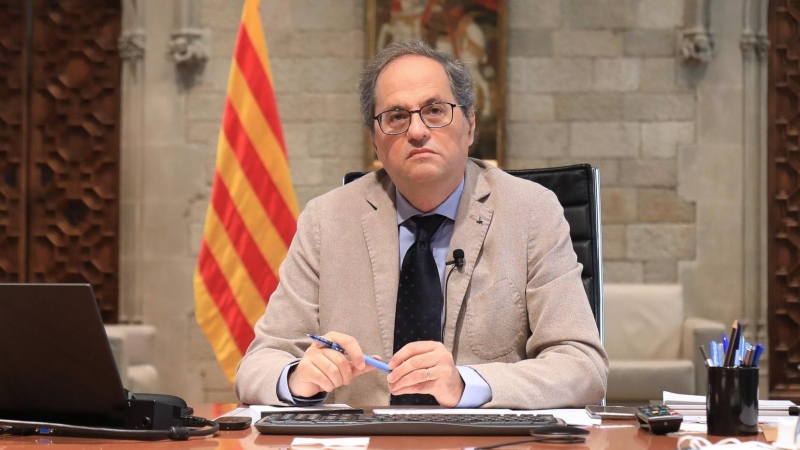 El president, Quim Torra, a la conferència de presidents autonòmics d'aquest diumenge. ACN / JORDI BEDMAR