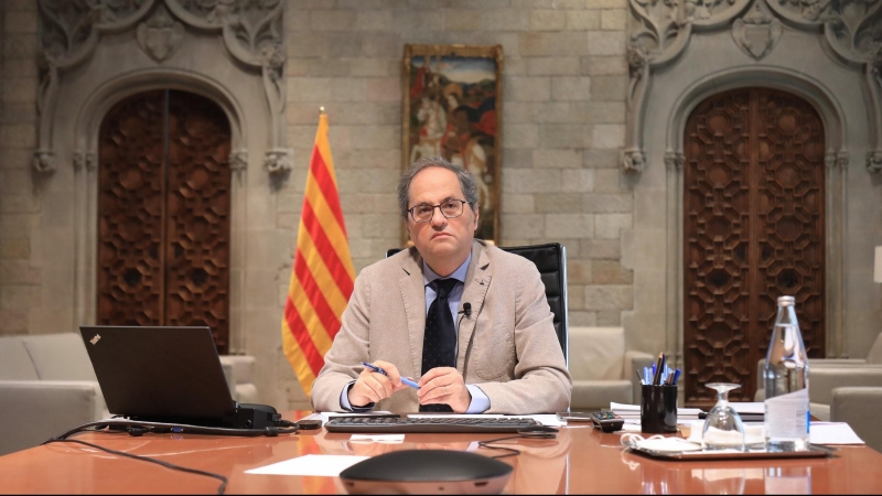 El president, Quim Torra, a la conferència de presidents autonòmics d'aquest diumenge. ACN / JORDI BEDMAR