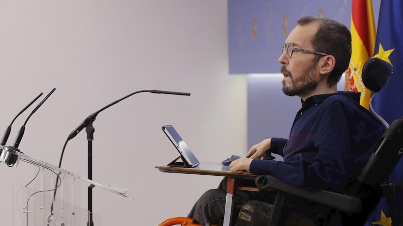 El portavoz de Unidas Podemos en el Congreso, Pablo Echenique. - EFE