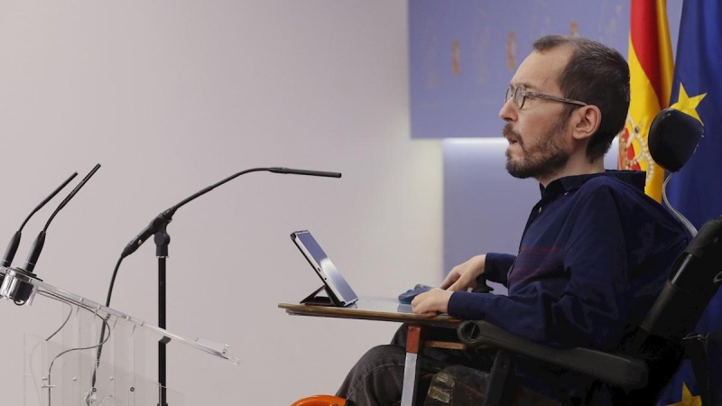 El portavoz de Unidas Podemos en el Congreso, Pablo Echenique. - EFE