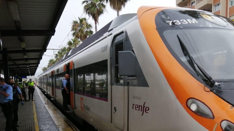 Accidente de un tren Rodalies en Mataró. / Mossos d'Esquadra