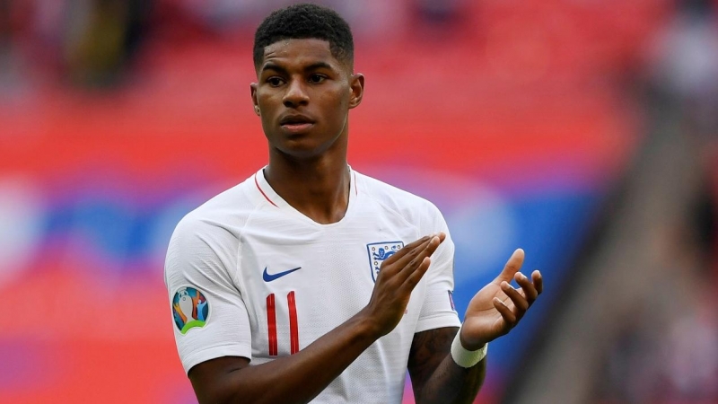 El delantero inglés Marcus Rashford, en un partido de la seleccion de Inglaterra en el Estado de Wembley. REUTERS/Tony O'Brien