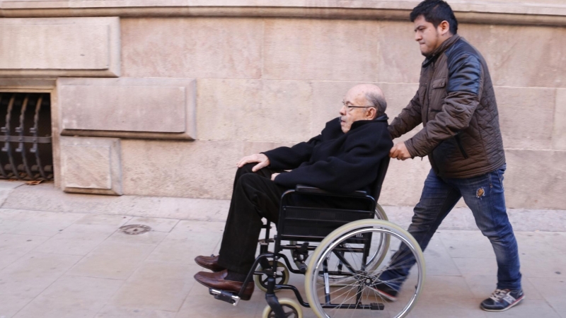 Fèlix Millet, a la sortida de l'Audiència de Barcelona, després de conèixer la sentència del cas Palau, el 15 de gener de 2018. ACN/Laura Figuls