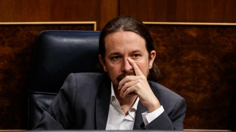 El vicepresidente segundo del Gobierno, Pablo Iglesias, durante la sesión de Control al Gobierno celebrada en el Congreso de los Diputados. E.P./Dani Duch / Pool