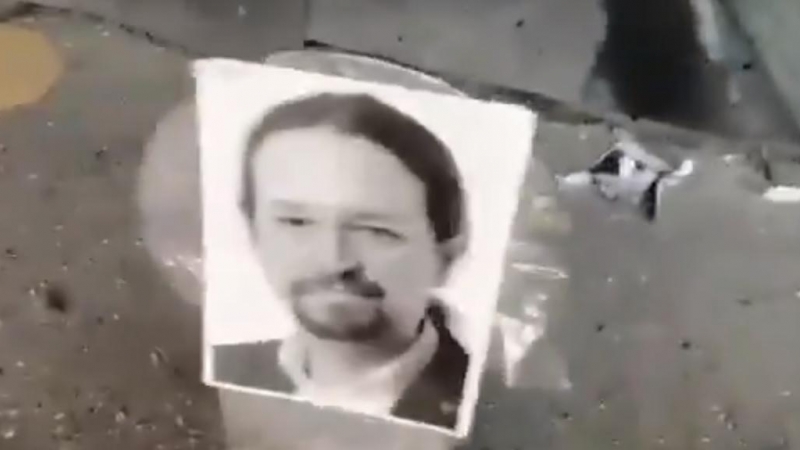 Captura de pantalla del vídeo en el que un hombre hace prácticas de tiro con imágenes de miembros del Gobierno.