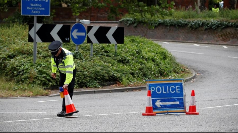 La Policía de Londres delimita la zona en la que tuvo lugar el apuñalamiento. Reuters