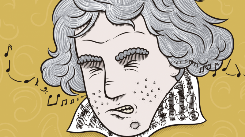 El compositor alemán Ludwig van Beethoven arrastró gran parte de su vida un estado de salud débil, desde la viruela que tuvo de niño y que le afectó a la vista, hasta la progresiva pérdida de audición que le angustió hasta el final de sus días. / Wearbear