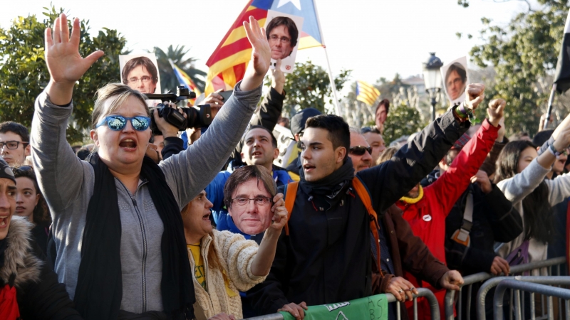 La protesta al Parlament el 30 de gener de 2018. ACN