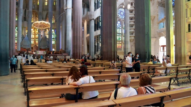 Visitants a la Sagrada Família, xifra que s'ha vist limitada per la pandèmia. ACN