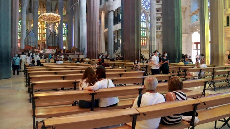 Visitants a la Sagrada Família, xifra que s'ha vist limitada per la pandèmia. ACN