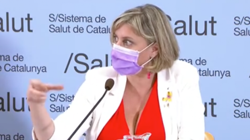 La consellera de Salut, Alba Vergés, durant la compareixença per explicar els canvis al sistema de detecció de casos i rastreig de contactes. CCMA