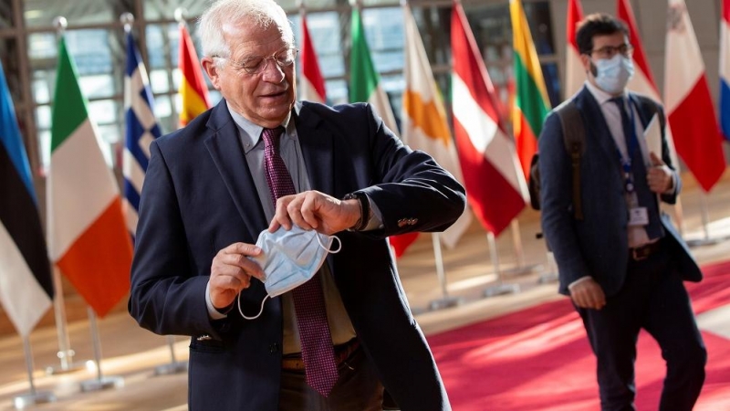 Josep Borrell a la llegada al Parlamento europeo. REUTERS.