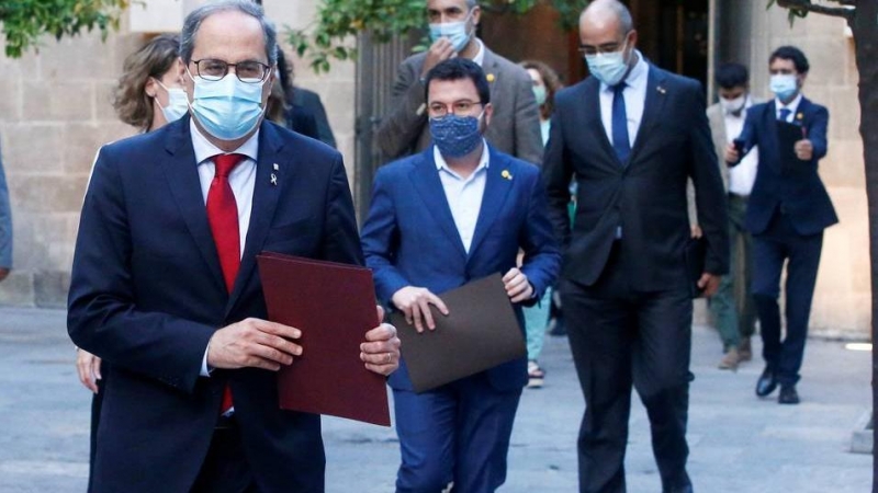 Quim Torra y parte de su gobierno / EFE