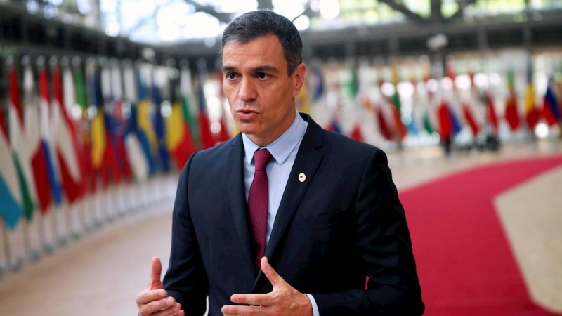 Pedro Sánchez, este lunes en Bruselas. | EFE