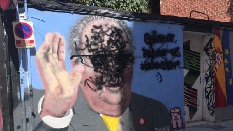 Boicotean el grafiti de J. Warx sobre el rey Juan Carlos en Valencia