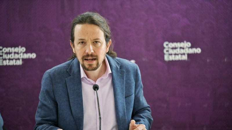 El líder de Podemos, Pablo Iglesias, en la reunión del Consejo Ciudadano Estatal del partido, celebrado el pasado enero.